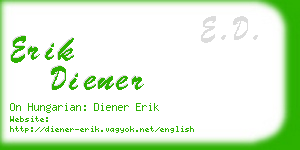 erik diener business card